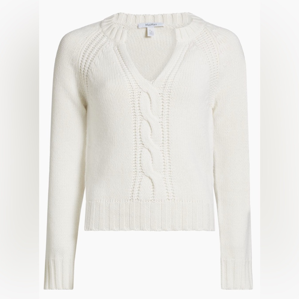 MAX MARA IVORY CASHMERE SWEATER SIZE MEDIUM NWTS!